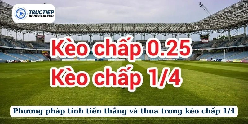 Phương pháp tính tiền thắng và thua trong kèo chấp 1/4