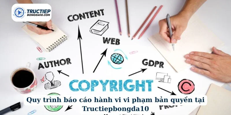 Quy trình báo cáo hành vi vi phạm bản quyền tại Tructiepbongda10