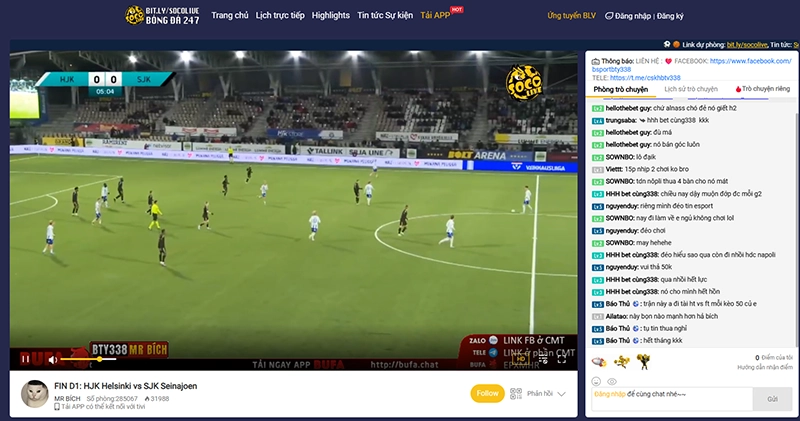 Trải nghiệm xem bóng đá trực tiếp chất lượng Full HD trên Socolive với bình luận viên tiếng Việt