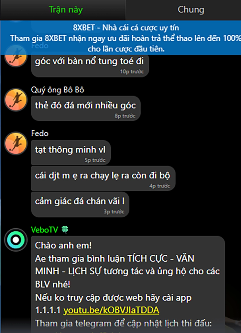 Cộng đồng người xem tương tác và thảo luận trực tiếp trên Xoilac TV
